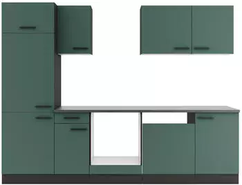 Optifit Verona405 Küchenleerblock Typ 2 (Breite: 270 cm Steingrün Ohne Elektrogeräte) (KPVE 2702OE-9+)