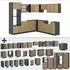 VICCO R-Line Artisan Eiche/Anthrazit 237 x 247 cm AP Anthrazit Artisan Eiche/Anthrazit | Front: Artisan-Eiche 237 cm x 81.6 cm x 247 cm (800000830804)