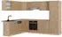 VICCO R-Line Artisan-Eiche/Goldkraft Eiche 227 x 287 cm ohne Arbeitsplatte Front: Artisan-Eiche (800000830690)