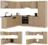 VICCO R-Line Artisan-Eiche/Goldkraft Eiche 227 x 287 cm ohne Arbeitsplatte Front: Artisan-Eiche (800000830690)