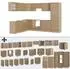 VICCO R-Line Artisan-Eiche/Goldkraft Eiche 227 x 287 cm ohne Arbeitsplatte Front: Artisan-Eiche (800000830690)