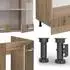VICCO R-Line Artisan-Eiche/Goldkraft Eiche 227 x 287 cm ohne Arbeitsplatte Front: Artisan-Eiche (800000830690)