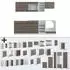 VICCO R-Line Edelgrau/Weiß AP Marmoroptik Front: Edelgrau | Arbeitsplatte: Weiß-Marmor 240 cm x 81,6 cm x 60 cm (800000826207)
