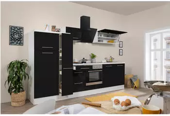 Respekta K&uuml;che K&uuml;chenblock Wei&szlig; Schwarz Amanda 300 cm (RP300WSC)