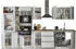 Stella Trading Turin Moderne ohne Elektrogeräte in Weiß Artisan Eiche Optik - Geräumige Einbauküche mit viel Stauraum - 370 x 211 x 60 cm (B/H/T) (84-ZH7-17)