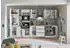 Stella Trading Turin Moderne ohne Elektrogeräte in Weiß Artisan Eiche Optik - Geräumige Einbauküche mit viel Stauraum - 370 x 211 x 60 cm (B/H/T) (84-ZH7-17)