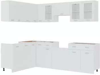 vidaXL K&uuml;chenzeile Lyon 11-tlg. Wei&szlig; Holzwerkstoff (3067664)