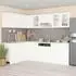 vidaXL Küchenzeile Lyon 11-tlg. Weiß Holzwerkstoff (3067664)
