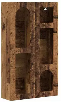vidaXL Wall kitchen cabinet aged wood with shelf 59 x 20 x 100 cm