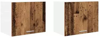 vidaXL Wall kitchen cabinet aged wood with white (set of 2) 50 x 31 x 40 cm