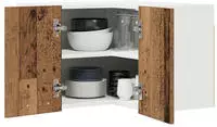 vidaXL H&auml;ngeschrank Altes Holz und Wei&szlig; 57 x 57 x 40 cm Holzwerkstoff