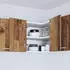 vidaXL Corner wall kitchen cabinet aged wood and white with shelf 57 x 57 x 40 cm