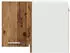 vidaXL Corner wall kitchen cabinet aged wood and white with shelf 57 x 57 x 40 cm