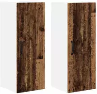 vidaXL Wandschrank PORTO 2 pcs Altholz 30 x 31 x 80 cm Holzwerkstoff
