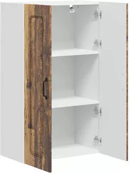 vidaXL Wall kitchen cabinet Kalmar aged wood with 2 doors and 3 shelves 60 x 31 x 100 cm