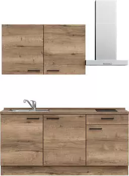 Nobilia Structura I K&uuml;chenzeile 180cm Eiche Havanna Nachbildung