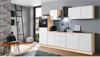 Menke Classic Küchenblock 280cm Weiß/Sonoma Eiche (000208001801)