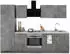 Wiho Küchen Cali Küchenzeile 280cm grau/betonfarben, Arbeitsplatte Canvas Grau (76637849-0)