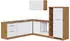 Held Möbel Eckküche Florenz 270x240 cm Eiche matt-Wotan grau