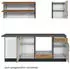 Held Möbel Winkelküche 210x210 cm Eiche matt (ohne E-Geräte) graphit-anthrazit