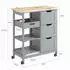 SoBuy Beistellwagen 67x84,5x37cm Hellgrau