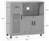 SoBuy Sideboard auf Rollen 89x89x40cm Hellgrau