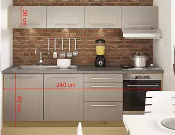 Feldmann-Wohnen KVANTUM 220cm Eiche/beige matt