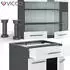 VICCO R-LINE SINGLE 140cm Singleküche (ohne Geräte) Hochglanz weiß/anthrazit (35791)