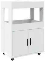 vidaXL Barwagen Wei&szlig; 60x39,5x89 cm Holzwerkstoff
