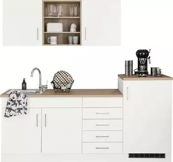Held M&ouml;bel K&uuml;che Mali Breite 210 cm mit E-Ger&auml;ten wei&szlig;/wei&szlig; eiche sonoma (81280803)