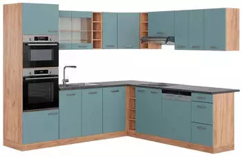 VICCO R-Line Blau-Grau/Goldkraft Eiche 237 x 247 cm AP Anthrazit Blau-Grau/Goldkraft Eiche | Front: Blau-Grau 237 cm x 81.6 cm x 247 cm (800000830815)
