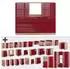 VICCO Küchenblock R-Line Bordeaux Hochglanz/Goldkraft Eiche (1631)