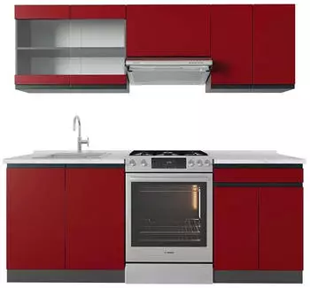VICCO R-Line 200 cm AP Marmor Rot/Anthrazit (800000827997)