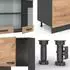 VICCO R-Line Goldkraft Eiche/Anthrazit 300 cm mit Hochschrank AP Anthrazit Opt 2
