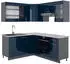 VICCO Fame-Line Dunkelblau Hochglanz/Anthrazit 160 x 190 cm AP Marmor Front: Dunkelblau Hochglanz 160 cm x 82 cm x 190 cm (21979)