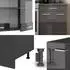 VICCO R-Line Anthrazit Hochglanz/Anthrazit 200 cm ohne Arbeitsplatte (26136)