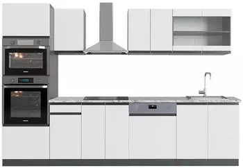 VICCO Wei&szlig; Anthrazit Holzwerkstoff K&uuml;chenblock echteckig 300x207x60 cm K&uuml;chen K&uuml;chenzeilen & K&uuml;chenbl&ouml;cke K&uuml;chenzeilen ohne Ger&auml;te (800000826144)