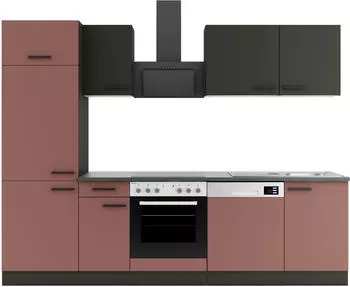 Optifit Madrid420 Typ 1 (Breite: 270 cm Rostrot/Anthrazit Mit Elektrogeräten) (KPMN 2702-9+)