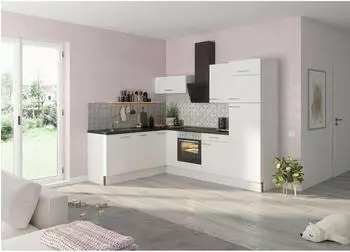 Optifit ohne Ger&auml;te Rurik986 270 cm wei&szlig; gl&auml;nzend zerlegt Variante rechts KCRU 2720ROE-8+