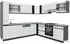 VICCO R-Line Weiß/Anthrazit 257 x 277 cm J-Shape AP Marmor Front: Weiß | Arbeitsplatte: Weiß-Marmor 257 cm x 207 cm x 277 cm (800000831145)