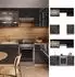 VICCO Fame-Line Anthrazit Hochglanz/Goldkraft Eiche 200 cm AP Anthrazit Front: Anthrazit Hochglanz (800000826891)