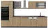 VICCO R-Line Artisan-Eiche/Goldkraft Eiche 350 cm mit Hochschrank ohne... Front: Artisan-Eiche (800000826114)