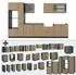 VICCO R-Line Artisan-Eiche/Goldkraft Eiche 350 cm mit Hochschrank ohne... Front: Artisan-Eiche (800000826114)
