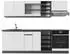 VICCO R-Line Weiß/Anthrazit 240 cm J-Shape Front: Weiß (39849)