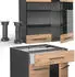 VICCO Fame-Line Goldkraft Eiche/Anthrazit 140 cm AP Marmor Front: Goldkraft Eiche | Arbeitsplatte: Weiß-Marmor (800000826296)