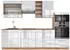 VICCO Küchenblock Einbauküche Fame-Line Eiche Weiß 280 cm modern (800000826098)