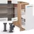 VICCO Küchenblock Einbauküche Fame-Line Eiche Weiß 280 cm modern (800000826098)