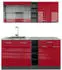 VICCO Singleküche R-Line 160 cm AP Marmor Bordeaux Hochglanz/Anthrazit (800000826823)