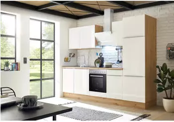 Respekta K&uuml;che K&uuml;chenblock Marleen Premium 280 cm Wei&szlig; Artisan Eiche (BEMA280AWKGE)