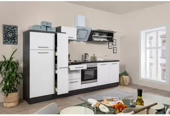 Respekta K&uuml;che K&uuml;chenblock Eiche Wei&szlig; Amanda 300 cm (RP300EWC)
